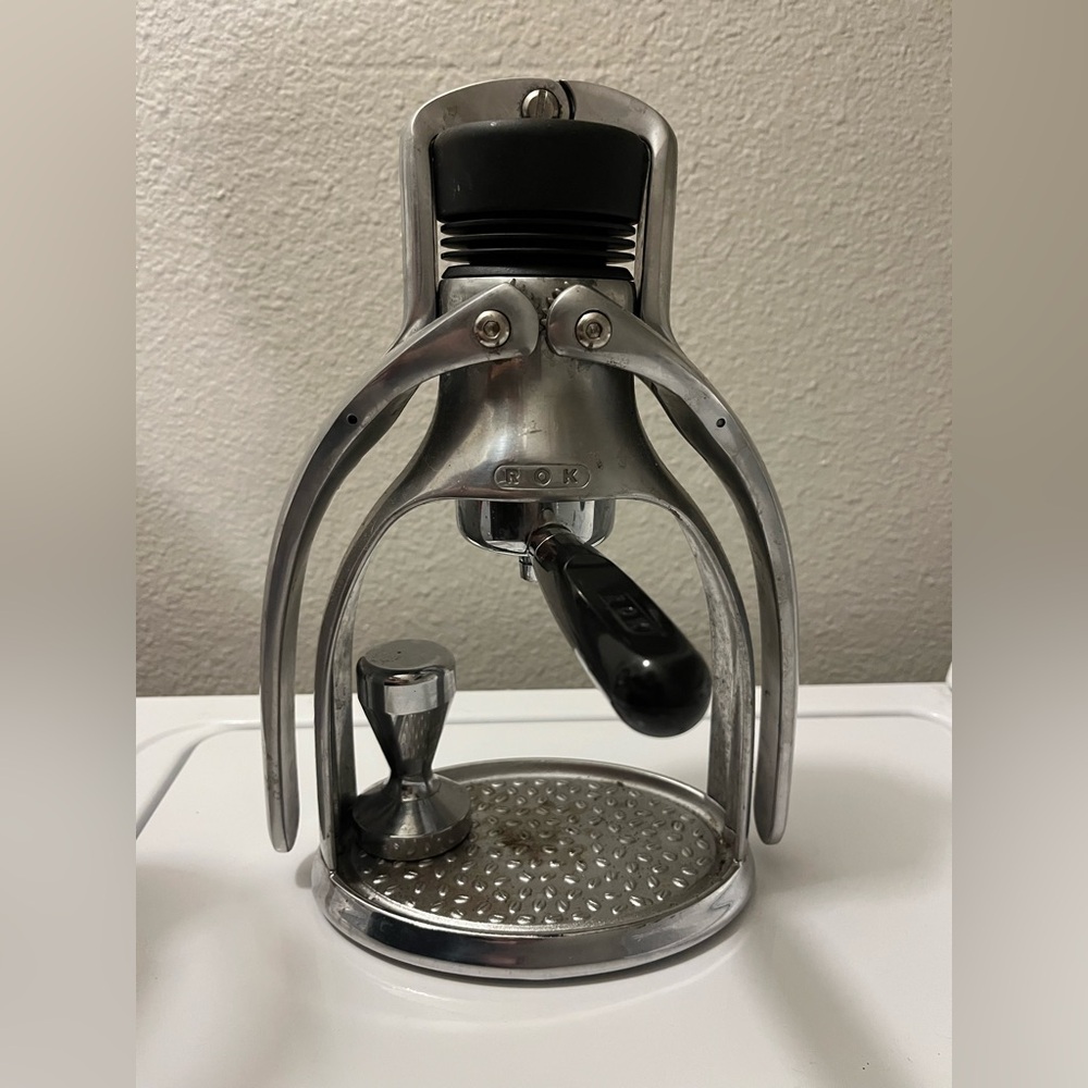 ROK Manual Espresso Maker - Silver and Black